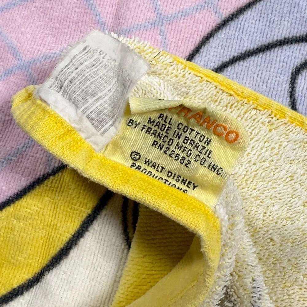 VTG 90s Disney Beach Towels Mickey & Minnie Mouse Bundle Retro Franco Cotton